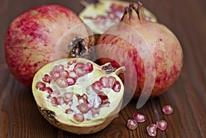 Ripe and sweet pomegranates