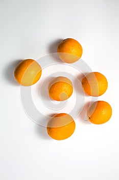 Ripe tasty orange wits slice isolated on white background photo