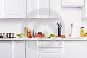 ripe vegetables on kitchen counter