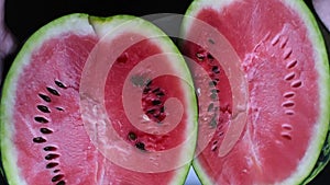 Ripe watermelon in the summer heat quenches thirst