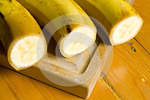 Ripe yellow bananas