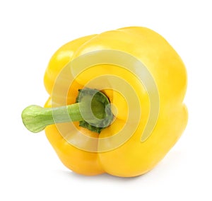 Ripe yellow bell pepper isolated