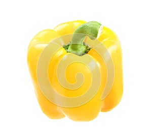 Ripe yellow bell pepper isolated