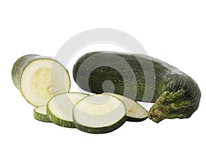 Ripe zucchinis or courgettes