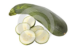 Ripe zucchinis or courgettes