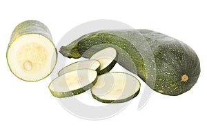 Ripe zucchinis or courgettes