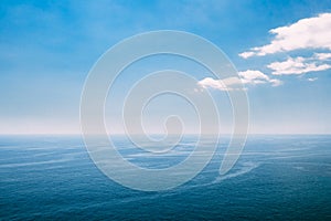 Riple Sea Ocean And Blue Sky Background
