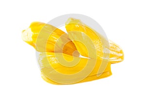 Ripped Asian Jackfruit With Isolated White Background