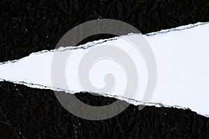 Ripped black Paper