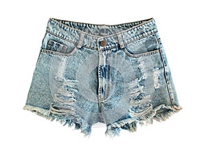 Ripped jeans shorts photo