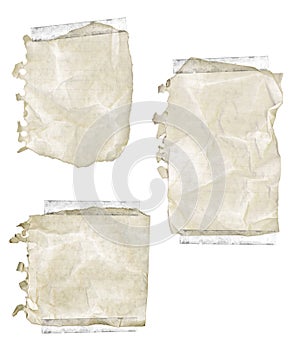 Ripped Old Notepad Paper with Tape