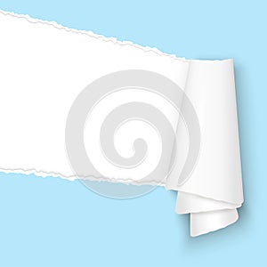 ripped open paper light blue