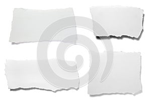 Ripped white paper note message background