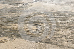 Ripple marks on sand beach