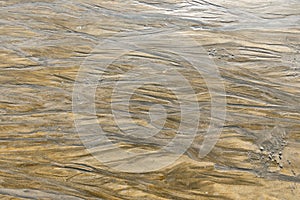 Ripple marks on sand beach