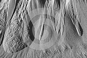 Ripple marks (wind ripples) on the sandy beach.