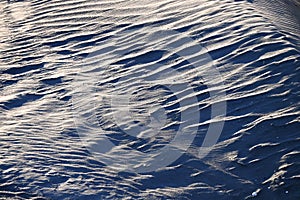 Ripple marks (wind ripples) on the sandy beach.