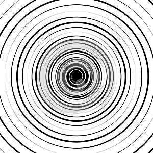 Ripple pattern with concentric circles. Circular geometric background.