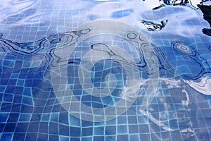 Ripple surface water in swimming pool