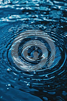 Ripple of water or water drop splash. Abstract shape out of the water