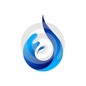 ripple water droplet logo concept