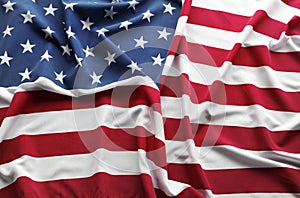 Rippled American flag photo