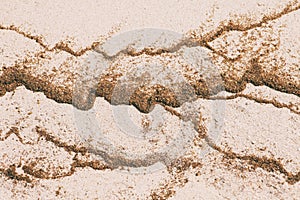 rippled sand texture on beach