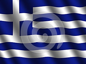 Rippled Greek flag background