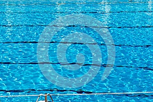 Rippled pattern of water in a swimming pool