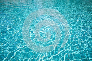 Rippled pattern of water in the swimming pool