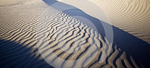 Rippled sand dunes