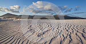 Rippled sand dunes