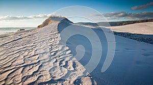 Rippled sand dunes