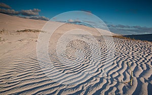 Rippled sand dunes