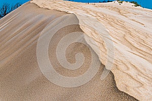 Rippled sand dunes at the Donnelly river mouth beach at Pemberton