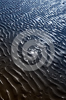 Rippled sand at the sea