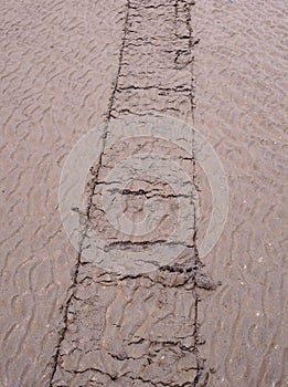 rippled sand texture on beach