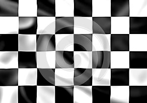 Rippled silk chequered race flag