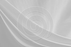 Rippled White cotton fabric texture background