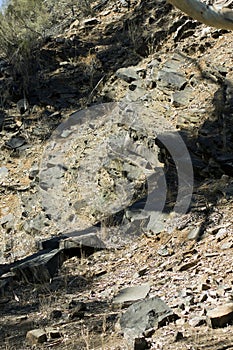 Ripples in ancient stone, Brachina Gorge, SA, Australia photo