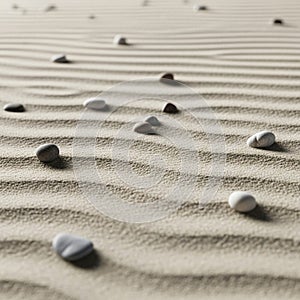 Ripples of beige sand stretch across
