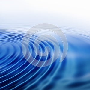 Ripples on blue water