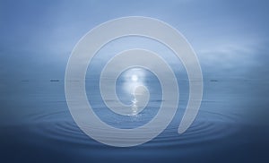 Ripples in Calm Sea Water photo