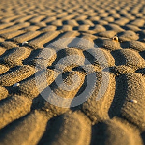 Ripples of sand create a textured pattern likely formed by wind or water