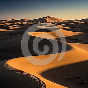 The ripples in the sand display intricate patterns, adding texture to the