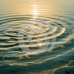 Ripples spread across the surface of
