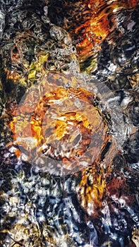 Ripples submerge the fall photo