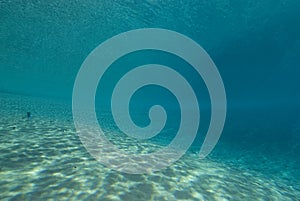 Ripples of sunlight underwater