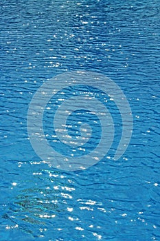 Rippling blue water