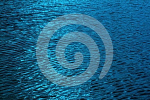 Rippling blue water surface.water river for background